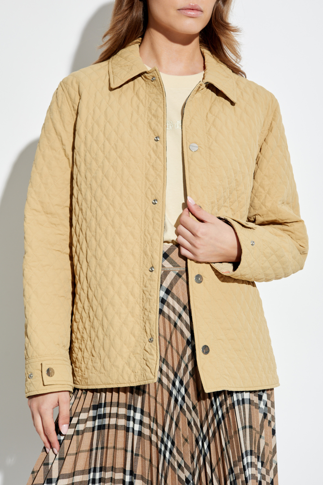 Beige Reversible Jacket Burberry - Vitkac Italy